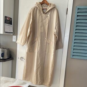 Vintage Linda Lundstrom LaParka Gold Nylon Overlay Coat Made in Canada